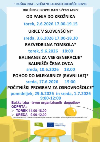 BUŠKA IZBA program junij 2026